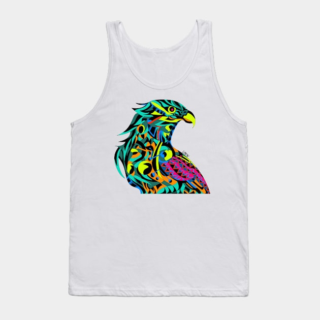 lake mecha peregrine falcon halcon ecopop in mexican techno organic tribal totonac patterns Tank Top by jorge_lebeau